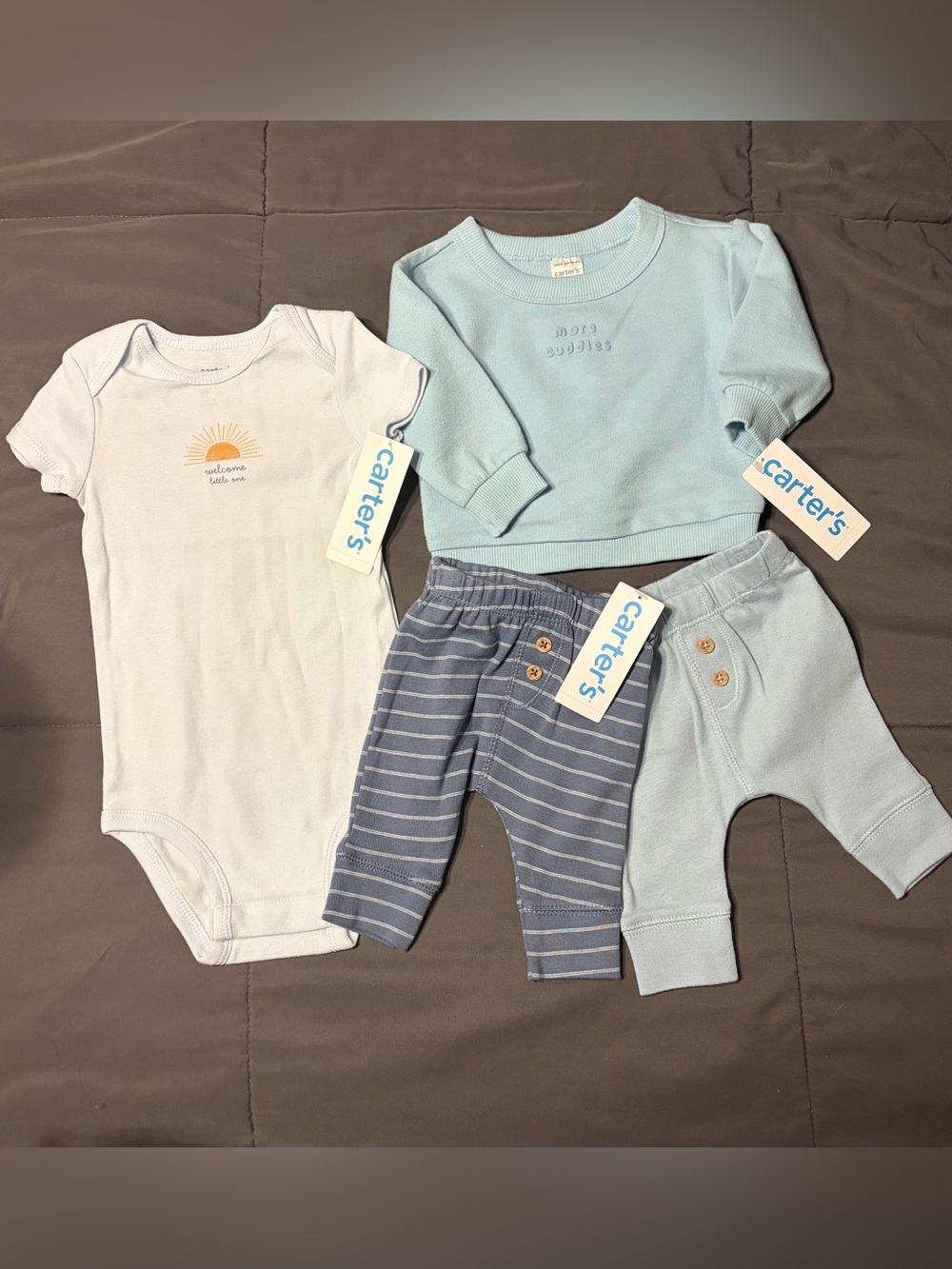 Carter's Newborn Baby Boy Blue 4-Piece Outfit Set